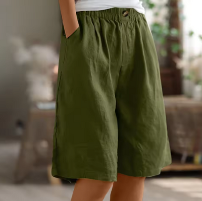 Élodie | Short ample décontracté en coton et lin