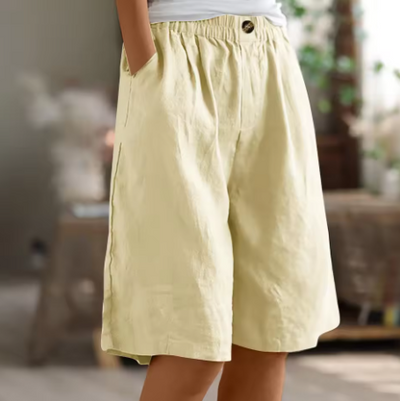 Élodie | Short ample décontracté en coton et lin