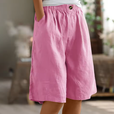 Élodie | Short ample décontracté en coton et lin