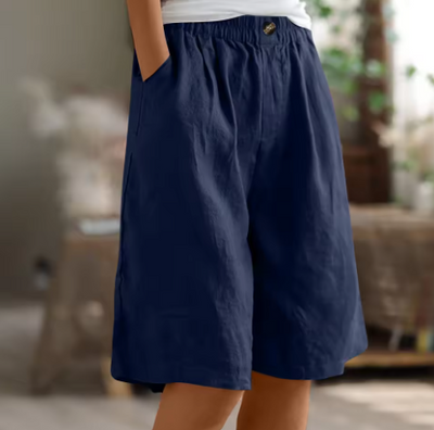Élodie | Short ample décontracté en coton et lin