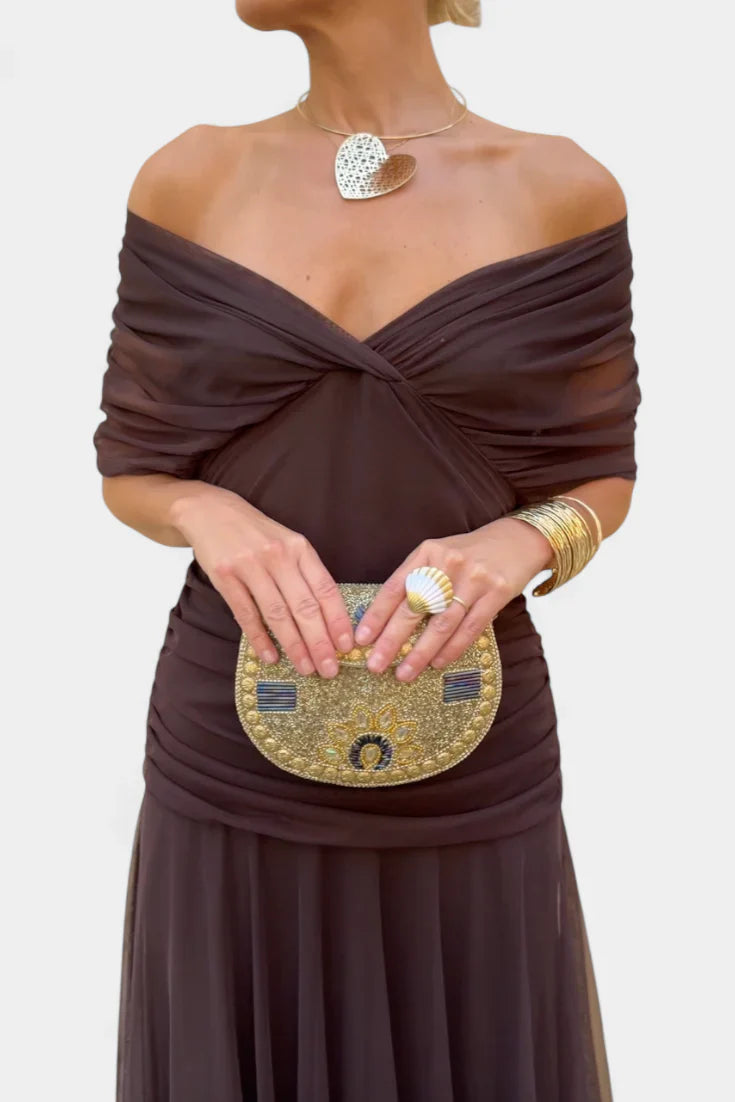 Althéa | Robe midi en tulle à encolure en V