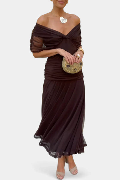 Althéa | Robe midi en tulle à encolure en V