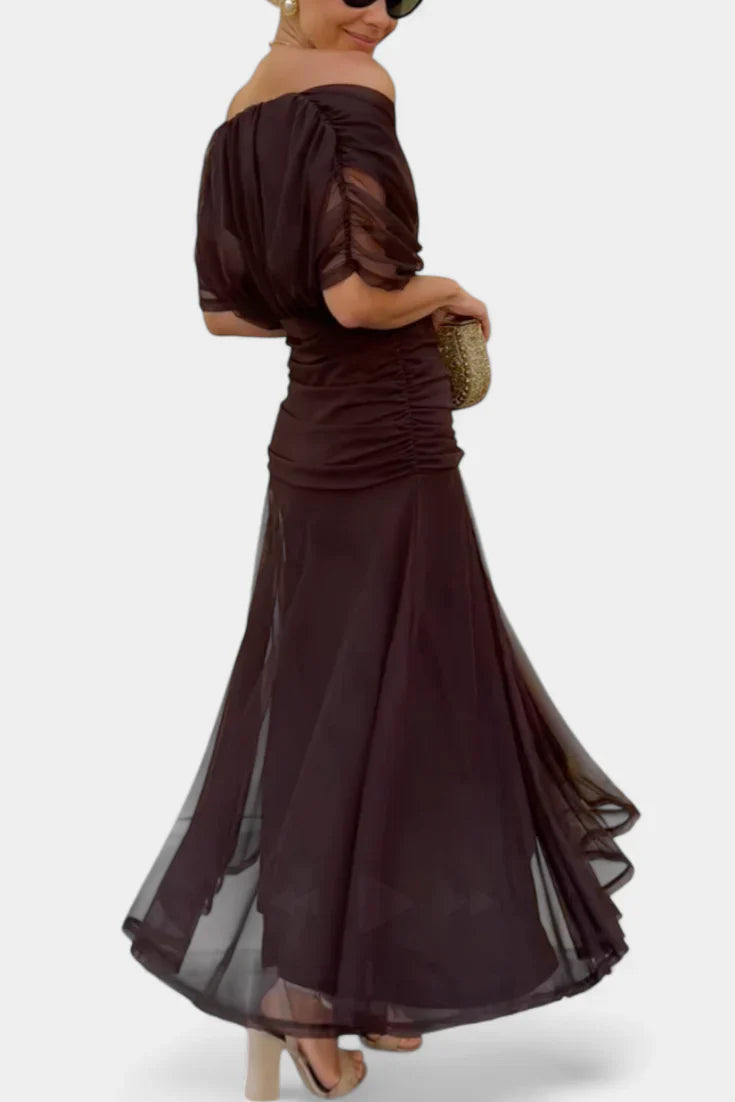 Althéa | Robe midi en tulle à encolure en V