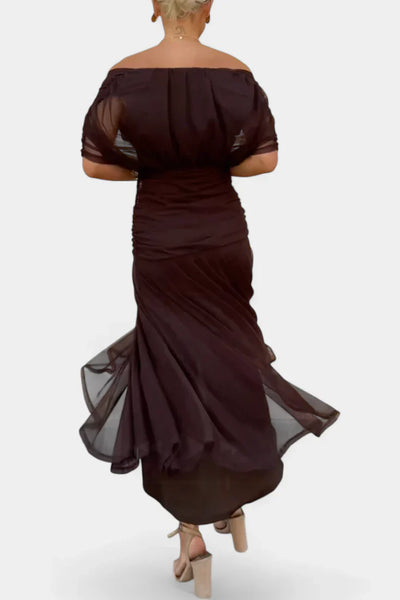 Althéa | Robe midi en tulle à encolure en V