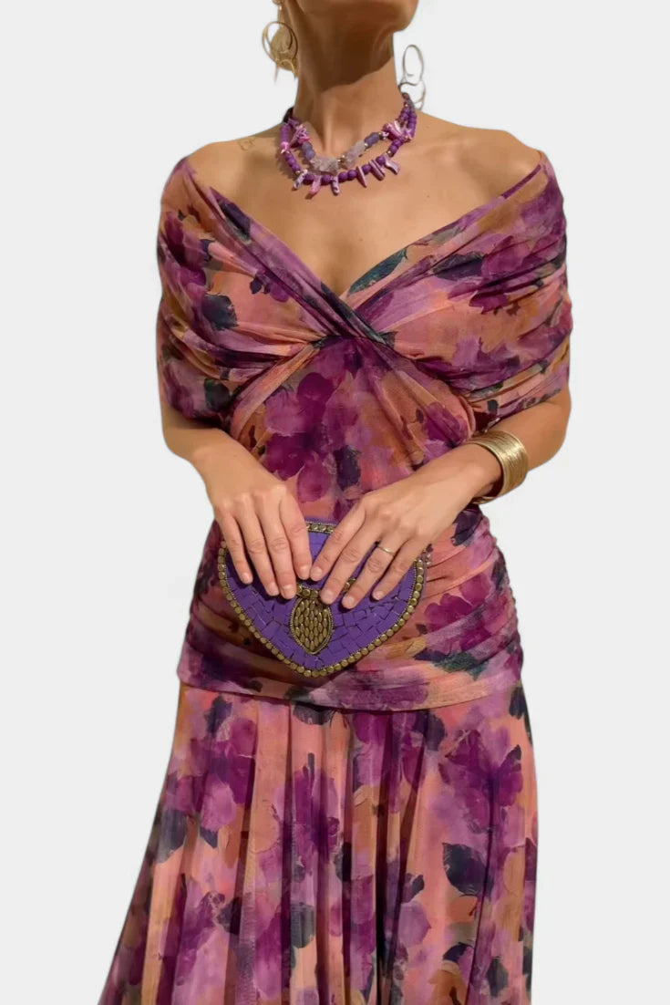 Althéa | Robe midi en tulle à encolure en V
