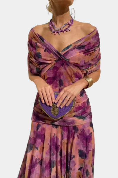 Althéa | Robe midi en tulle à encolure en V