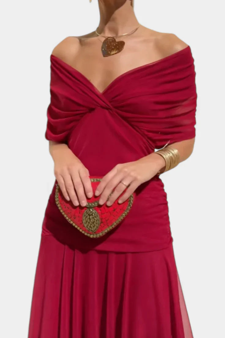 Althéa | Robe midi en tulle à encolure en V