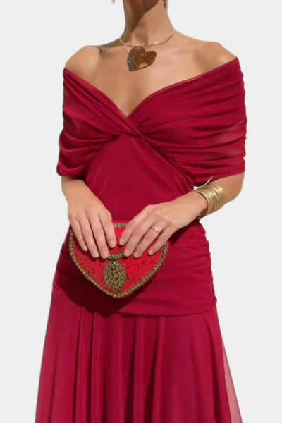 Althéa | Robe midi en tulle à encolure en V