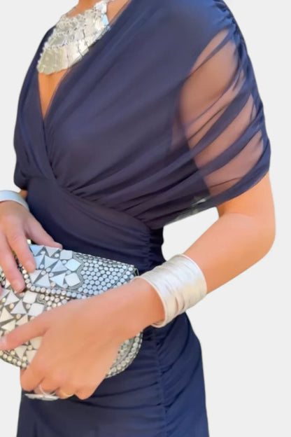 Althéa | Robe midi en tulle à encolure en V