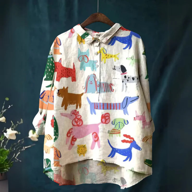 Amélie | Chemise légère aux motifs colorés