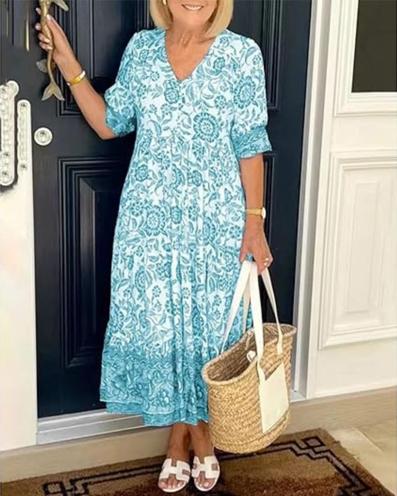 Sylvie | Robe midi fluide élégante