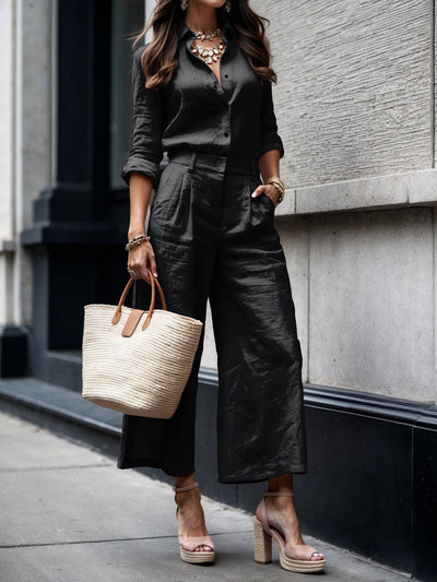 Véronique | Ensemble palazzo fluide et chic