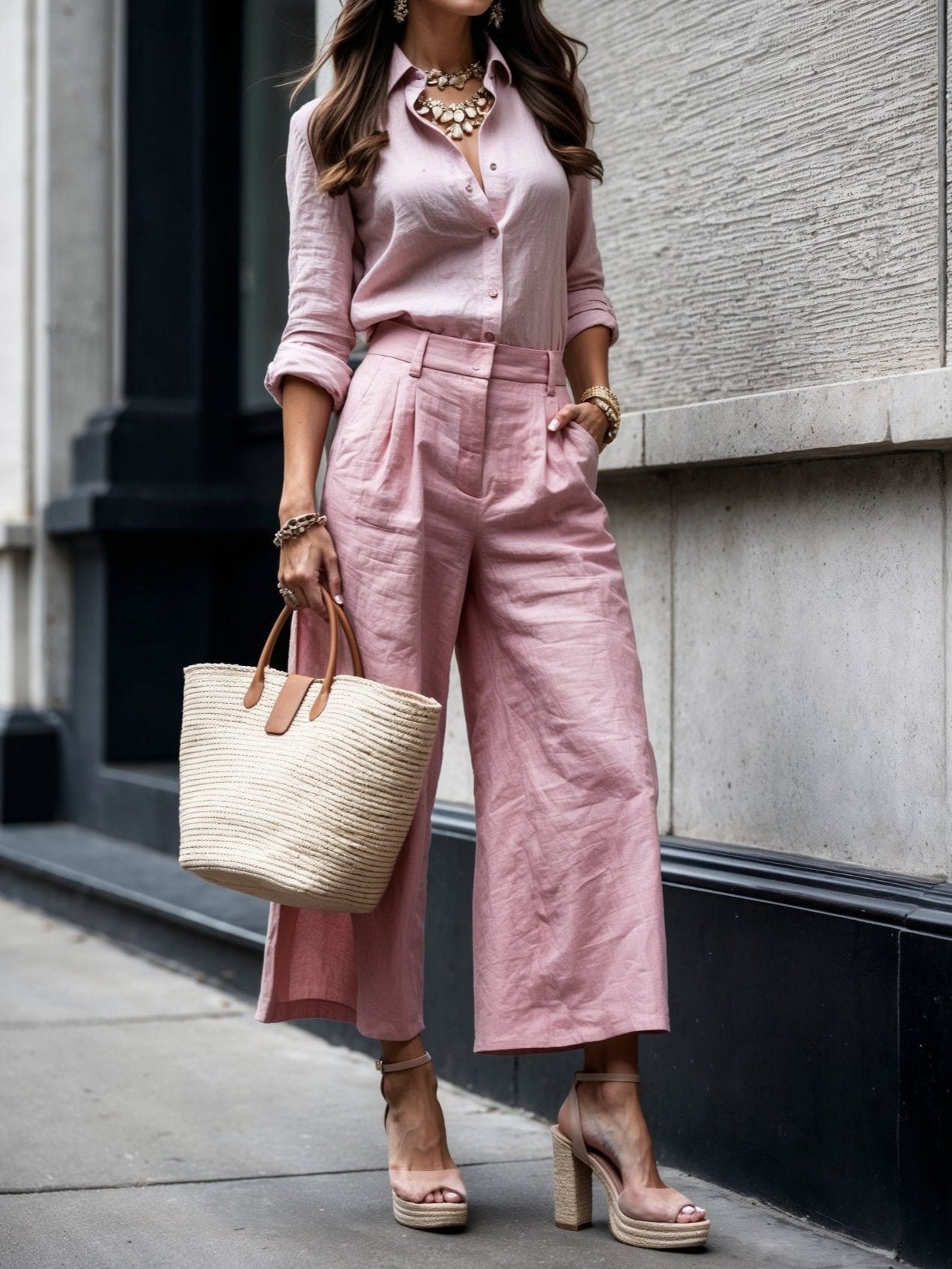 Véronique | Ensemble palazzo fluide et chic
