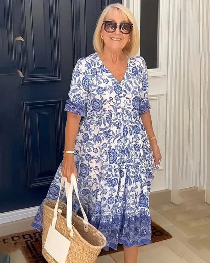 Sylvie | Robe midi fluide élégante