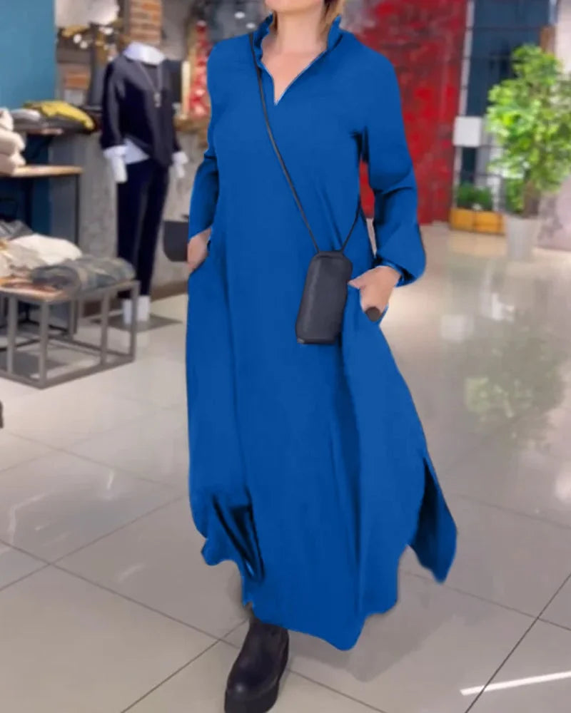 Colette | Robe longue fluide avec fentes latérales