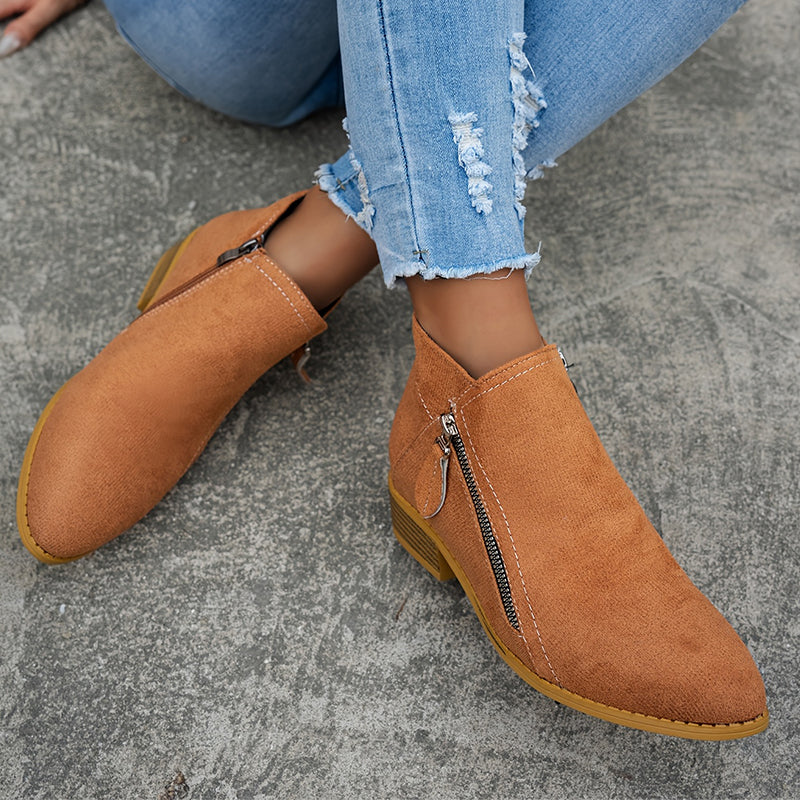 Ivonne | Bottines décontractées avec fermeture éclair latérale