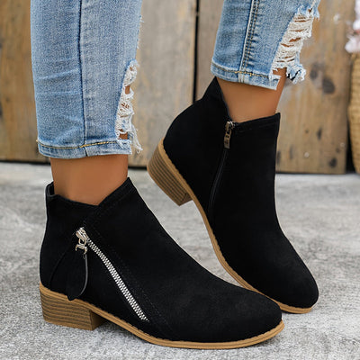 Ivonne | Bottines décontractées avec fermeture éclair latérale