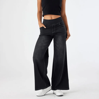 Élise | Pantalon taille haute extensible