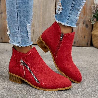 Ivonne | Bottines décontractées avec fermeture éclair latérale