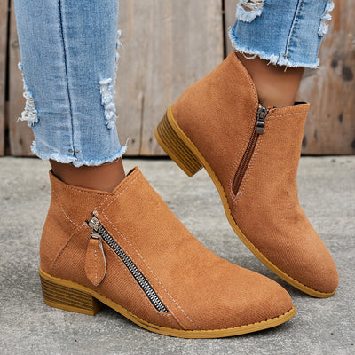 Ivonne | Bottines décontractées avec fermeture éclair latérale