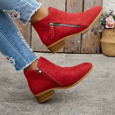 Ivonne | Bottines décontractées avec fermeture éclair latérale