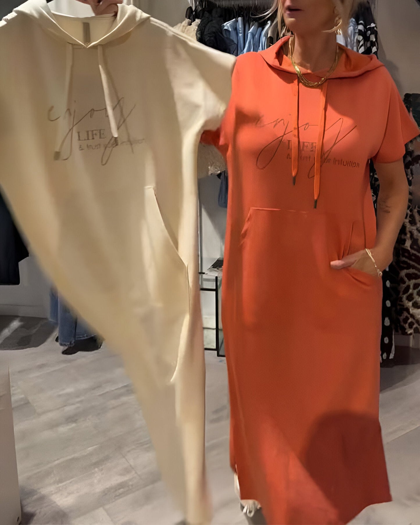 Sandrine | Robe sweat à capuche