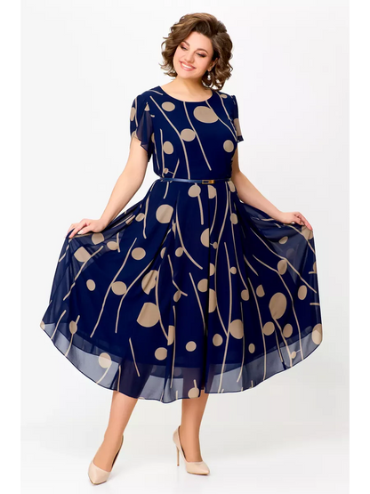 Anouk | Robe midi fluide en mousseline élégante