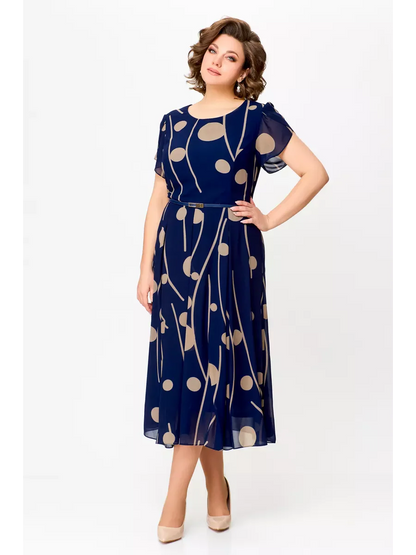 Anouk | Robe midi fluide en mousseline élégante