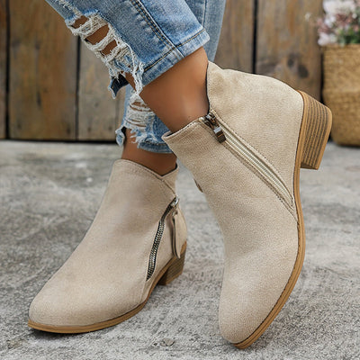 Ivonne | Bottines décontractées avec fermeture éclair latérale