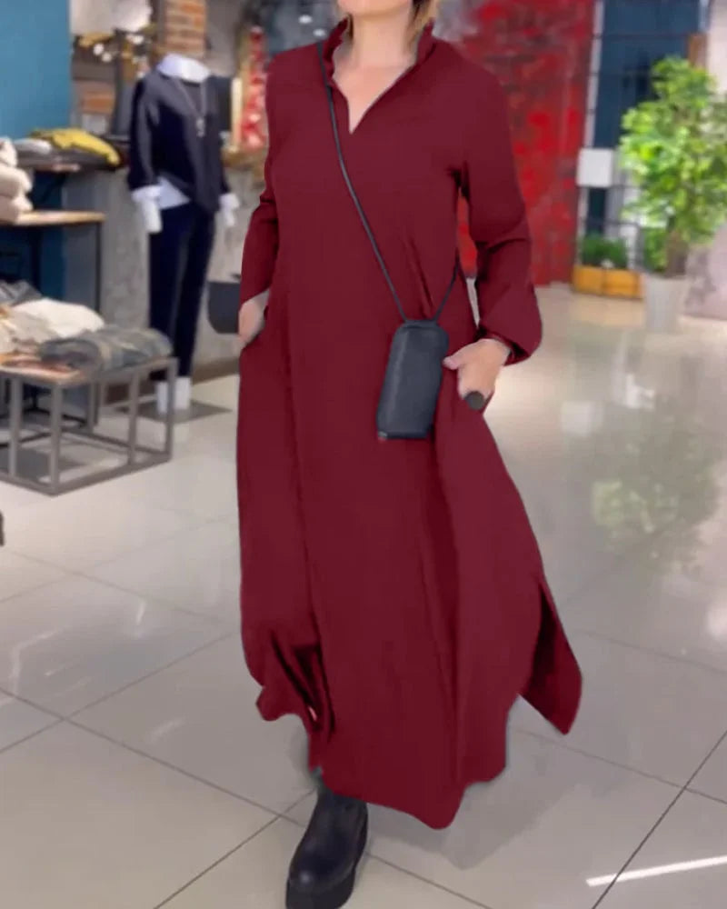 Colette | Robe longue fluide avec fentes latérales