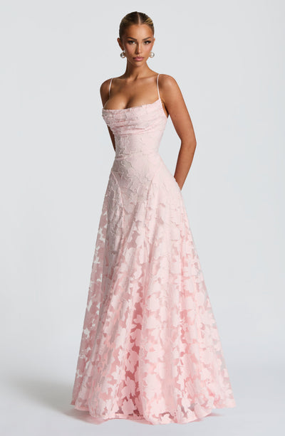 Valentine | Robe maxi à corset en dentelle
