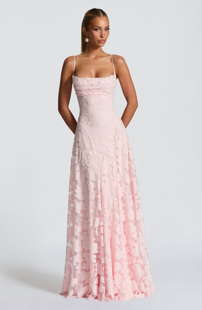 Valentine | Robe maxi à corset en dentelle