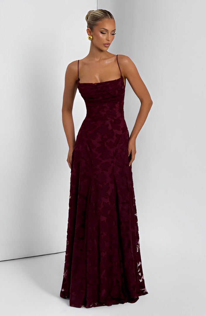 Valentine | Robe maxi à corset en dentelle