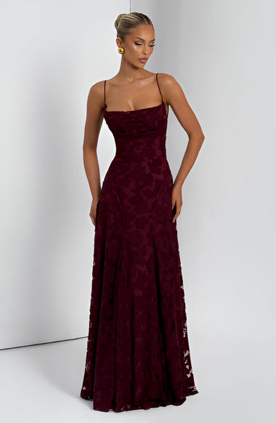 Valentine | Robe maxi à corset en dentelle