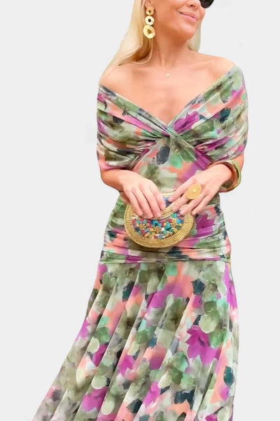 Althéa | Robe midi en tulle à encolure en V