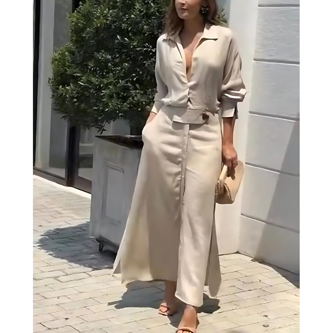 Béatrice | Robe chemise fluide