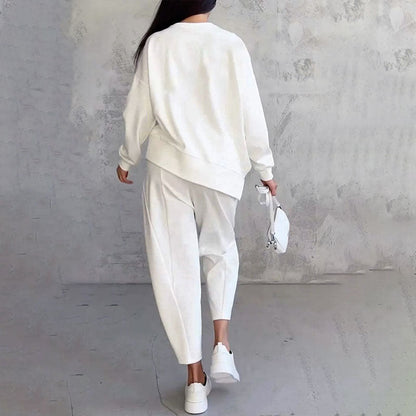 Léa | Ensemble deux-pièces avec haut à manches longues et pantalon ample