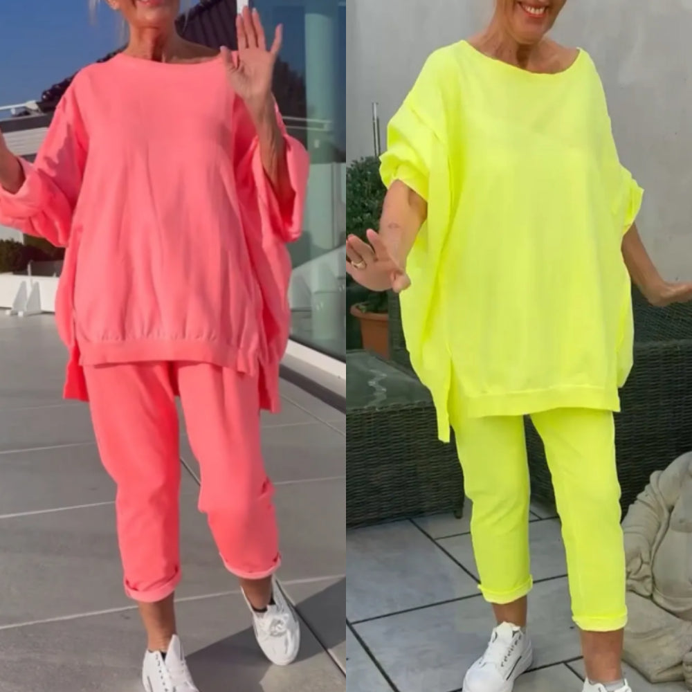 Sabine | Tenue détente avec pull et pantalon raccourci