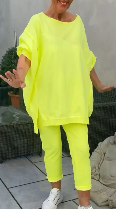 Sabine | Tenue détente avec pull et pantalon raccourci