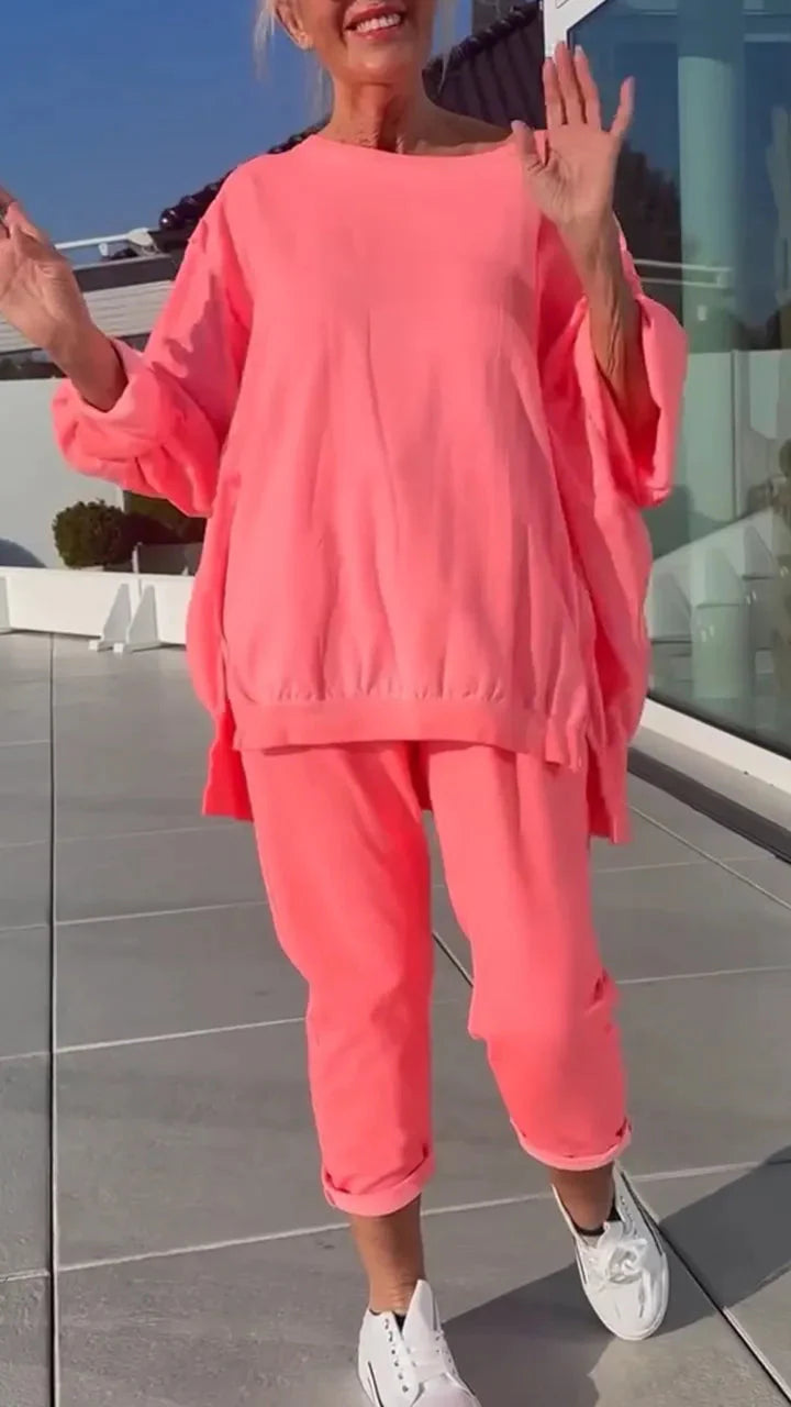 Sabine | Tenue détente avec pull et pantalon raccourci