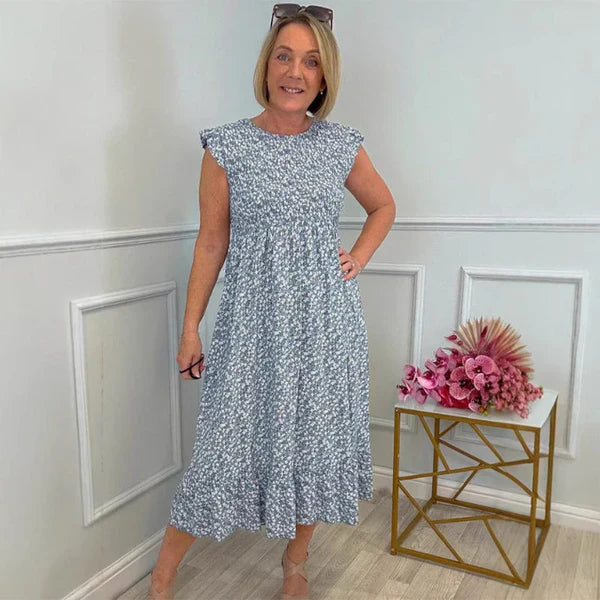 Édith | Robe fleurie fluide qui flatte la silhouette